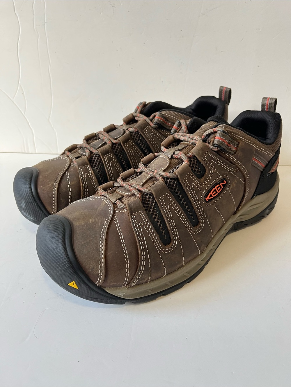 KEEN Utility Flint II Brown Waterproof Steel Toe Work Shoes Men's size 11EE